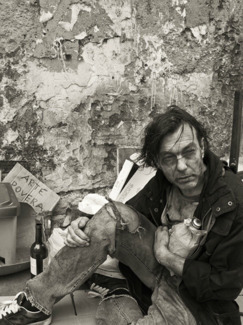 Homeless artist